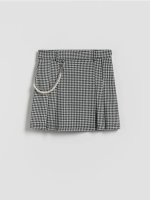 Reserved - Plisowana spódnica z łańcuszkiem - wielobarwny