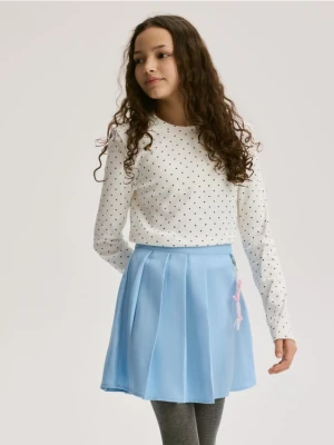 Reserved - Plisowana spódnica z zawieszką - jasnoniebieski