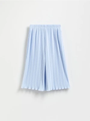 Reserved - Plisowane spodnie kuloty - jasnoniebieski