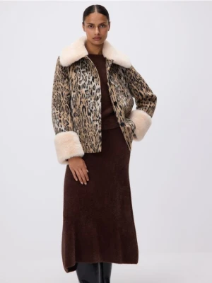 Reserved - Pluszowy sweter - ciemnobrązowy