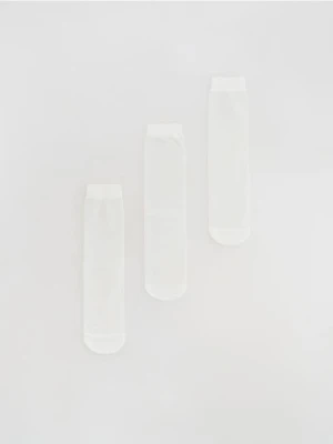 Reserved - Podkolanówki 3 pack - biały
