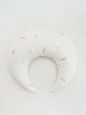 Reserved - Poduszka rogal - złamana biel