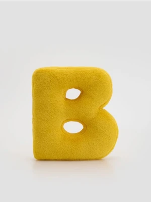 Reserved - Poduszka w kształcie litery B - żółty