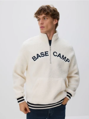 Reserved - Polarowa bluza ze stójką - granatowy