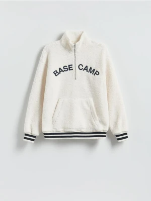 Reserved - Polarowa bluza ze stójką - granatowy