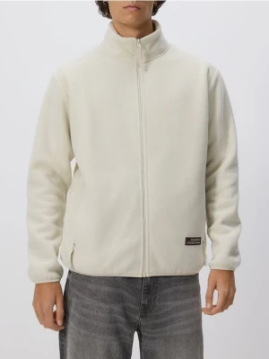 Reserved - Polarowa bluza ze stójką - złamana biel