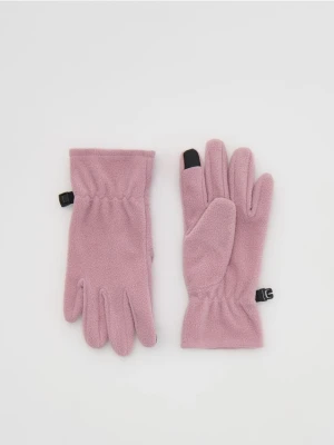 Reserved - Polarowe rękawiczki - różowy