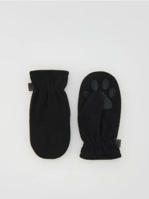Reserved - Polarowe rękawiczki z aplikacją - czarny