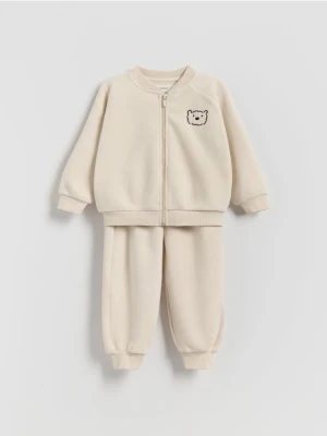 Reserved - Polarowy komplet - złamana biel