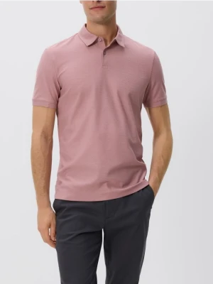 Reserved - Polo z merceryzowanej bawełny - jasnofioletowy