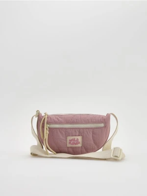 Reserved - Półokrągła torebka na ramię - brudny róż