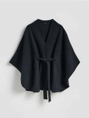 Reserved - Ponczo z wiązaniem - czarny