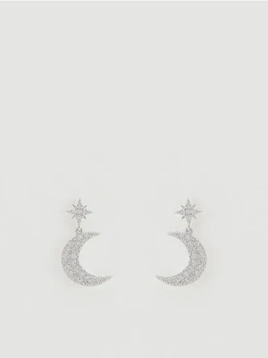 Reserved - Posrebrzane kolczyki z cyrkoniami - srebrny