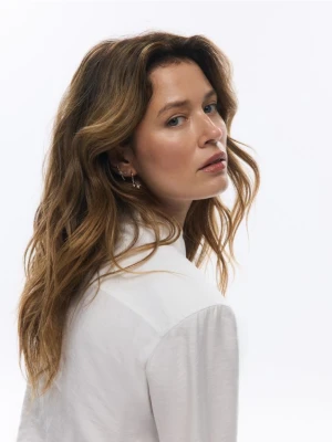 Reserved - Pozłacane kolczyki z cyrkoniami - złoty