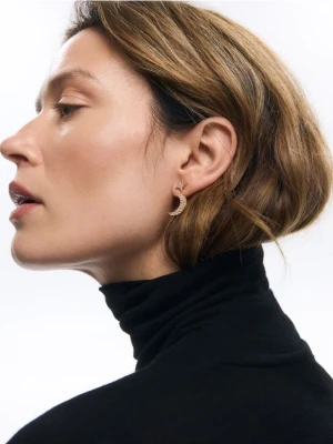 Reserved - Pozłacane kolczyki z cyrkoniami - złoty