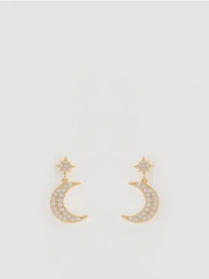 Reserved - Pozłacane kolczyki z cyrkoniami - złoty