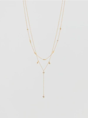 Reserved - Pozłacane naszyjniki z cyrkoniami - złoty