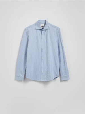 Reserved - Prążkowana koszula slim fit - jasnoniebieski