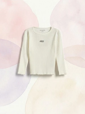 Zdjęcie produktu Reserved - Prążkowana koszulka - złamana biel