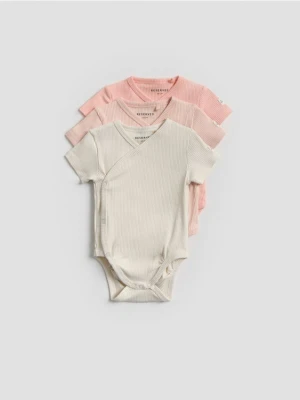Reserved - Prążkowane body 3 pack - brzoskwiniowy