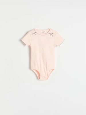 Reserved - Prążkowane body - pastelowy róż