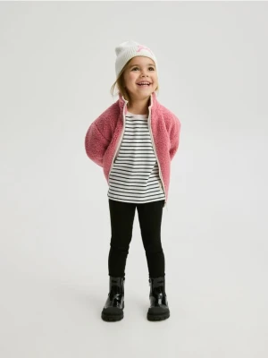 Reserved - Prążkowane legginsy - czarny