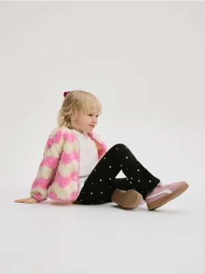 Reserved - Prążkowane legginsy - czarny