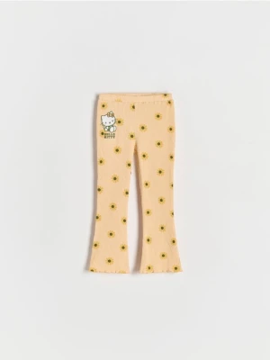 Reserved - Prążkowane legginsy Hello Kitty - brzoskwiniowy