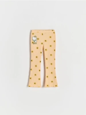 Reserved - Prążkowane legginsy Hello Kitty - brzoskwiniowy