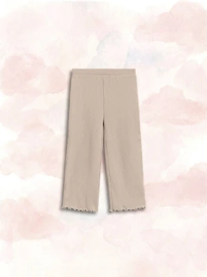 Reserved - Prążkowane spodnie - beżowy