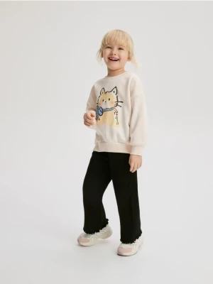 Reserved - Prążkowane spodnie - czarny