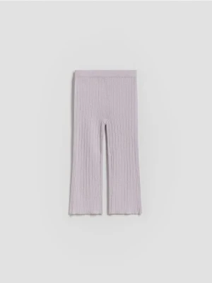 Reserved - Prążkowane spodnie - lawendowy