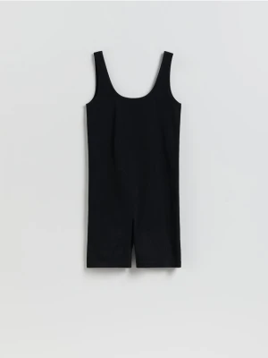 Reserved - Prążkowany kombinezon - czarny