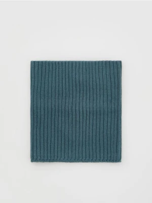 Reserved - Prążkowany komin z wiskozą - niebieski