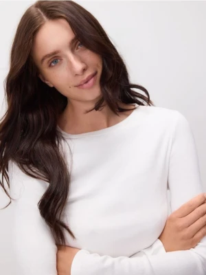 Zdjęcie produktu Reserved - Prążkowany longsleeve - biały