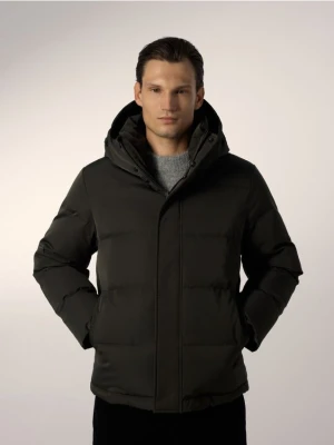 Reserved - Puchowa kurtka z dodatkiem Sorony - zielony