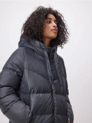 Reserved - Puchowa kurtka z kapturem - ciemnoszary