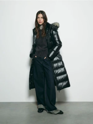 Reserved - Puchowa kurtka z kapturem - czarny