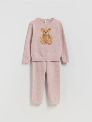 Reserved - Puszysta piżama z długimi spodniami - brudny róż