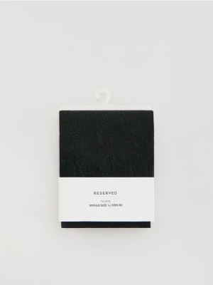 Reserved - Rajstopy z metalizowaną nitką 30 DEN - czarny