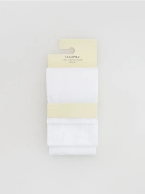 Reserved - Rajstopy z mikrofibry 2 pack - biały