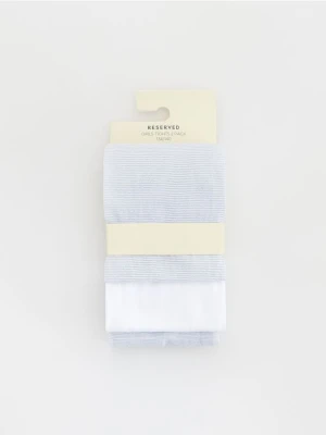 Reserved - Rajstopy z mikrofibry 2 pack - biały