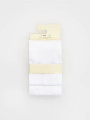 Reserved - Rajstopy z mikrofibry 2 pack - biały