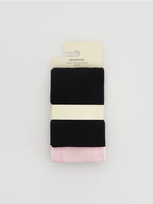 Reserved - Rajstopy z mikrofibry 2 pack - pastelowy róż