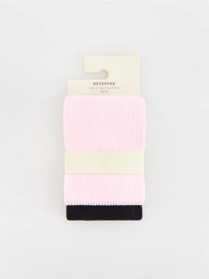 Reserved - Rajstopy z mikrofibry 2 pack - pastelowy róż