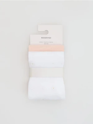 Reserved - Rajstopy z mikrofibry 20 DEN 2 pack - biały