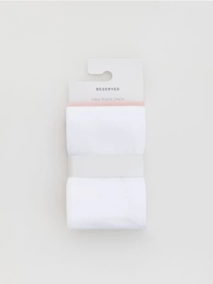 Reserved - Rajstopy z mikrofibry 20 DEN 2 pack - biały