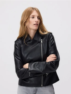 Reserved - Ramoneska z imitacji skóry - czarny