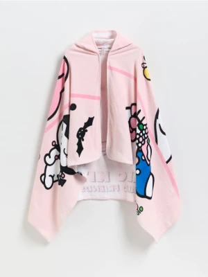 Reserved - Ręcznik plażowy z kapturem Hello Kitty and Friends - różowy