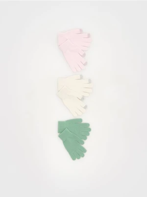 Reserved - Rękawiczki 3 pack - różowy